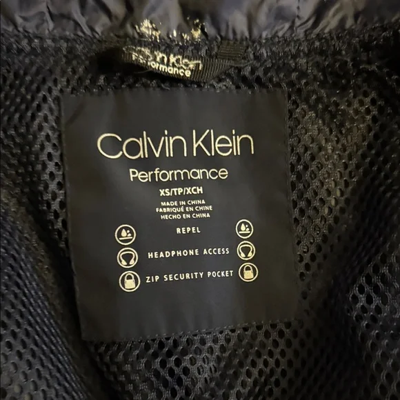 Calvin Klein Performance Jacket, Navy ,Hooded Jacket, Sz XS - Picture 8 of 11